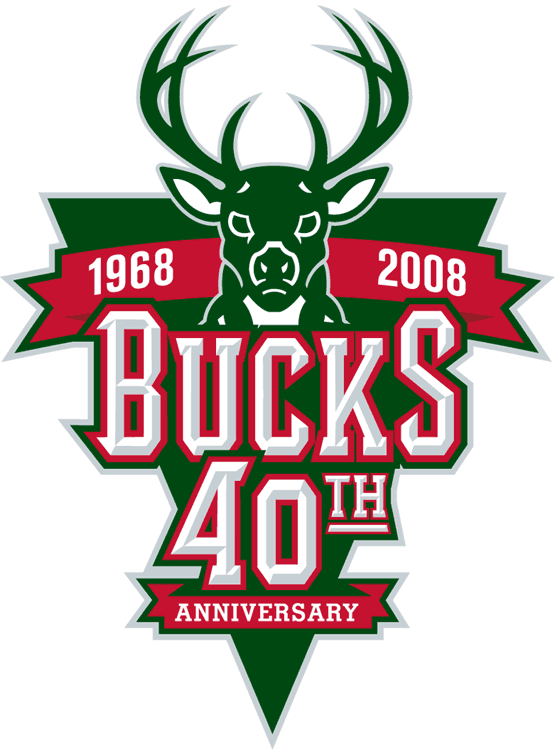 Milwaukee Bucks 2007-2008 Anniversary Logo iron on paper